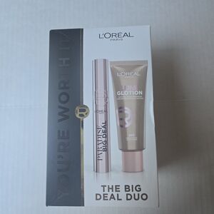 L'Oreal Paris Mascara and Lumi Glotion Highlighter Set